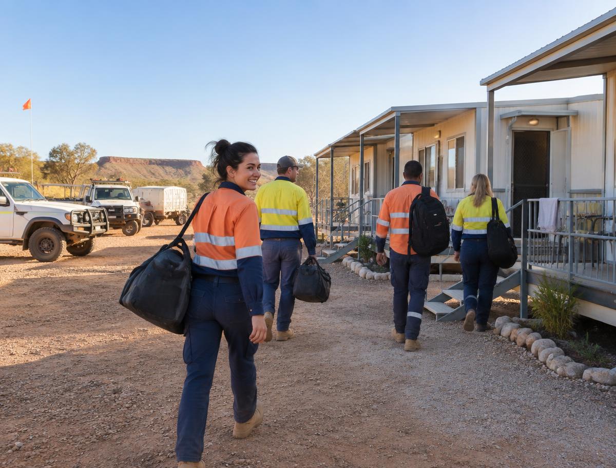 Regional workers arriving at practical staff accommodation