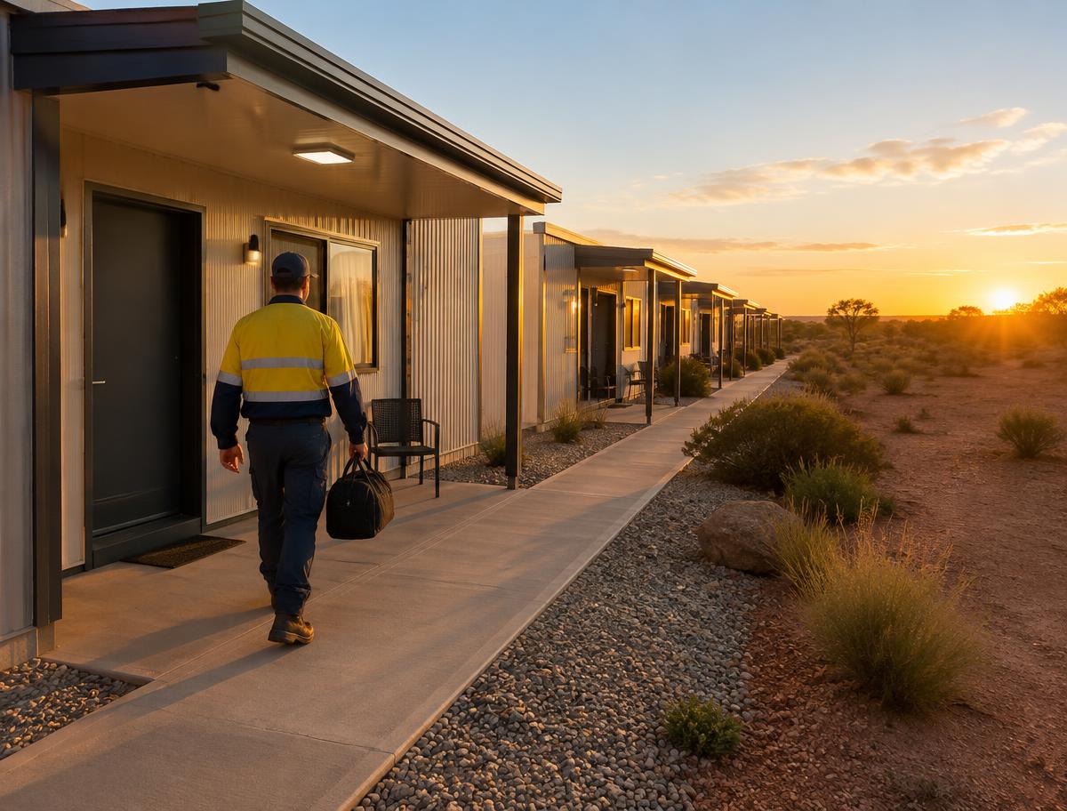 A FIFO worker arriving at remote workforce accommodation